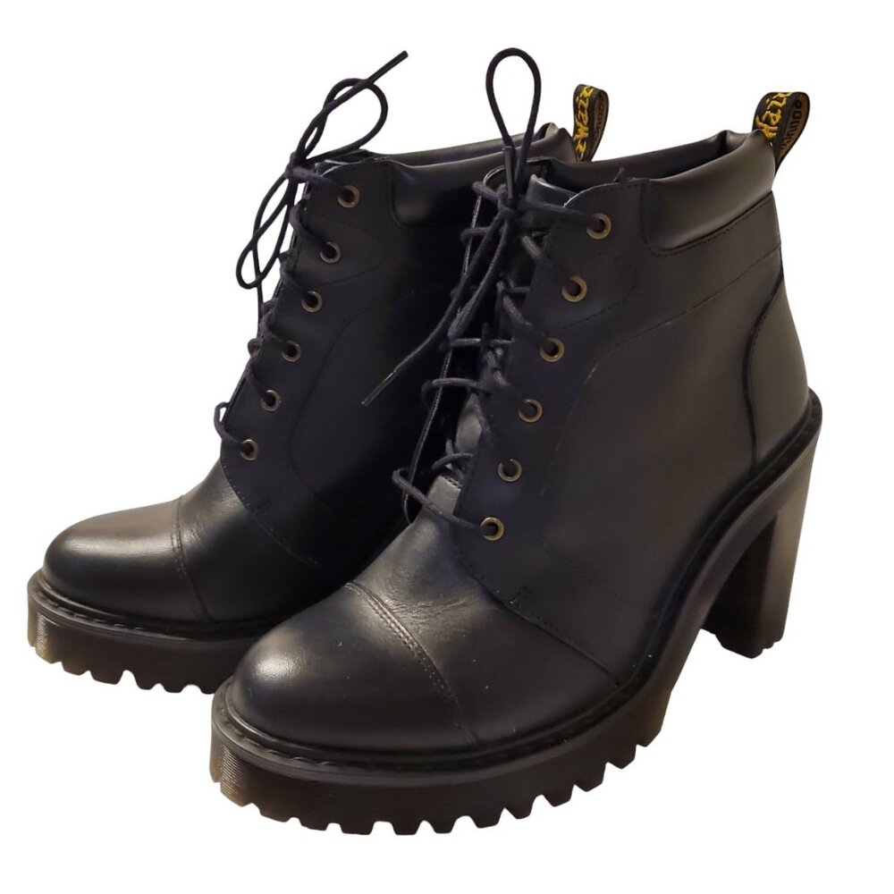 DOC MARTENS Averil Leather Heeled Ankle Boots Size US 8L